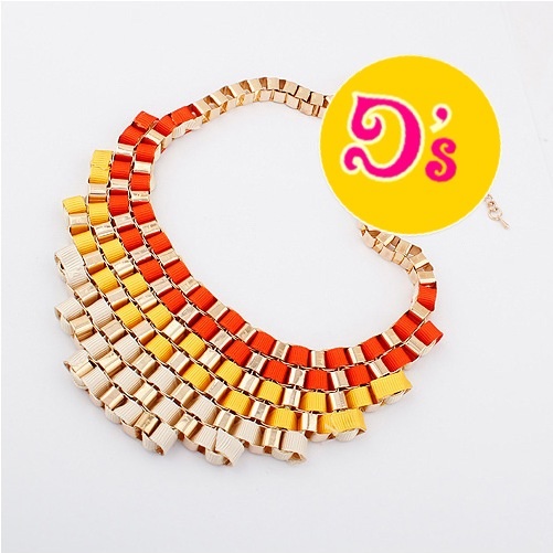 Choker orange necklace
